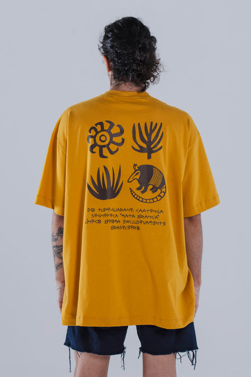 Camiseta Agroecológica Rupestre Solar - Fit Oversized